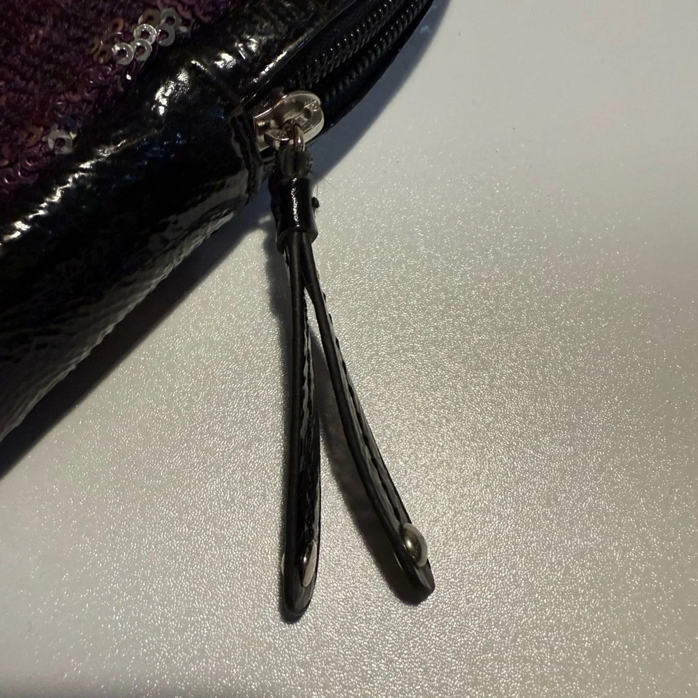 Nine West Laptop Bag Pink and Silver Glitter with Zipper Closure - Picture 10 of 10